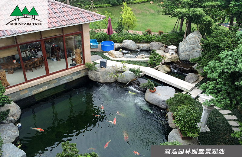江门碧桂园别墅鱼池工程